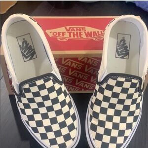 Classic checkered slip on vans